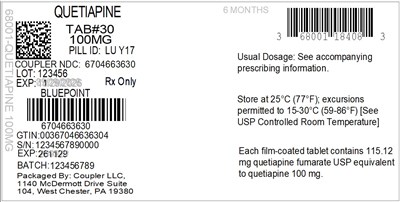 Label (68001 184 08 Quetiapine 100mg 67046 636 30)
